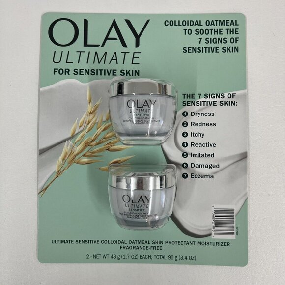 2 PACK Olay Ultimate Sensitive Moisturizer  Colloidal Oatmeal 1.7 oz ea NEW - Picture 1 of 9